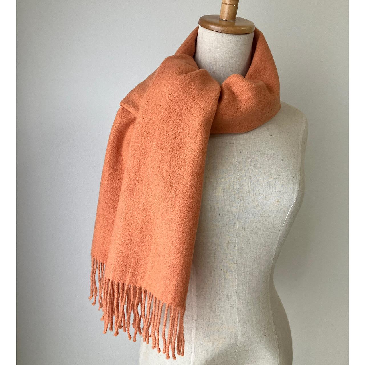 インド茜染めウールマフラー-草木染1枚目の画像